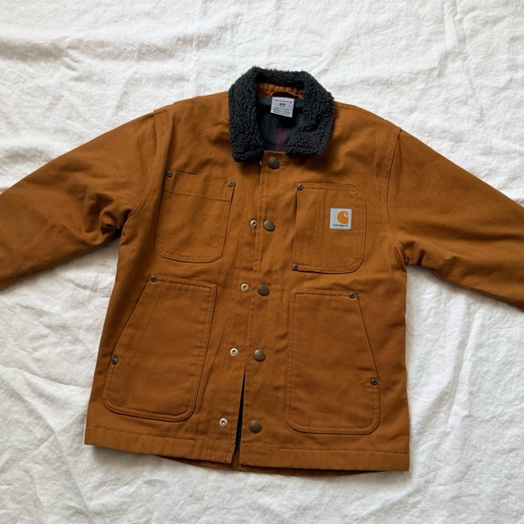 Carhartt Other - Carhartt Boy's Tan Field Jacket with dark grey Collar